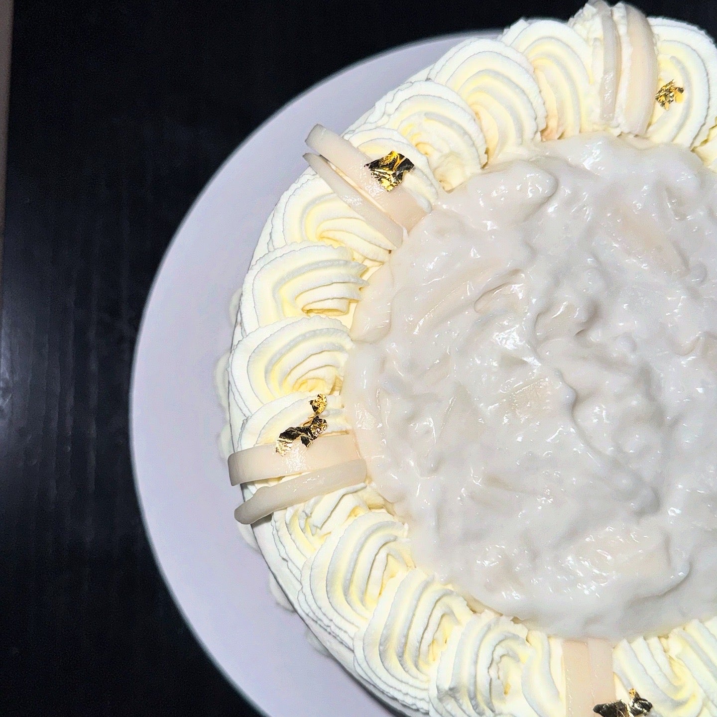 Pandan Chiffon Cake With Young Coconut Sauce