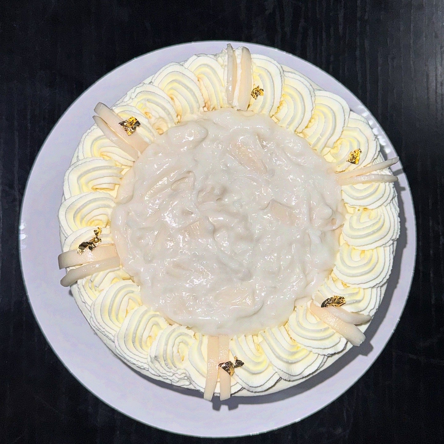 Pandan Chiffon Cake With Young Coconut Sauce